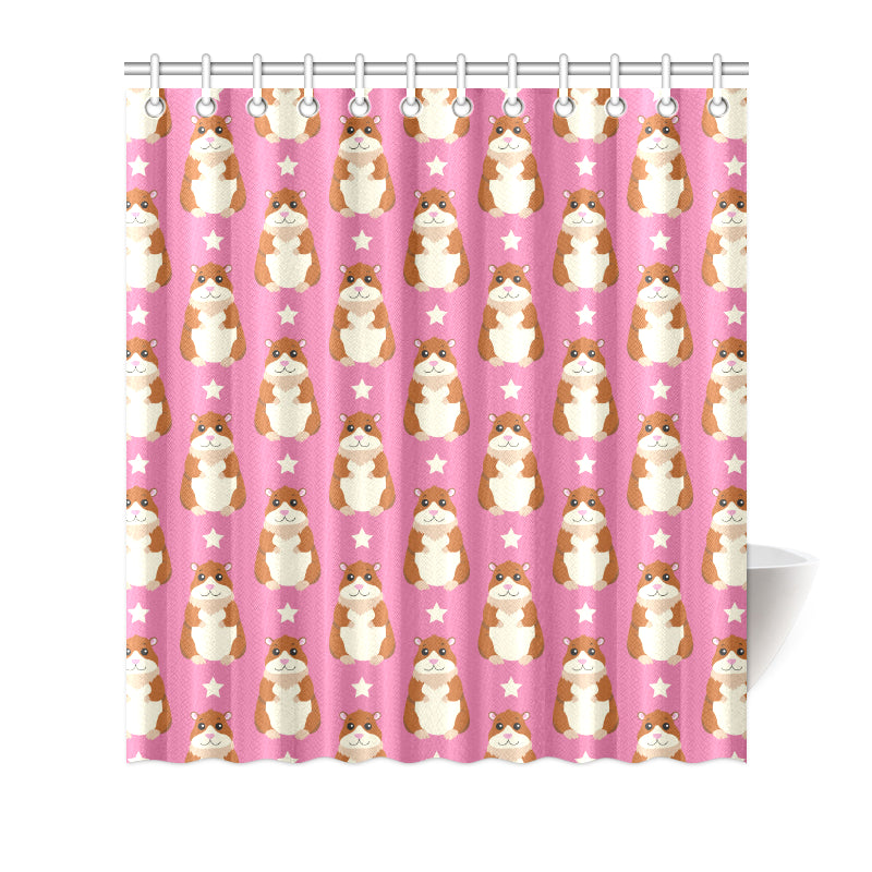 Hamster Cute Pattern Print Design 02 Shower Curtain