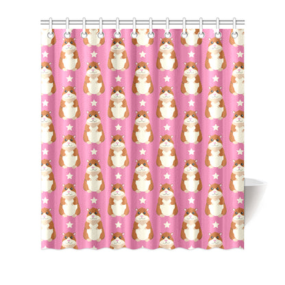 Hamster Cute Pattern Print Design 02 Shower Curtain