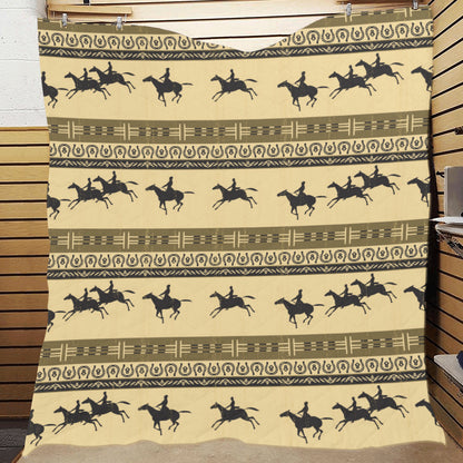 Horse Pattern Prnt Premium Quilt
