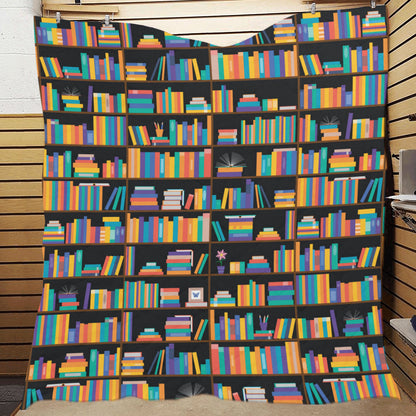 Book Pattern Print Design 05 Premium Quilt