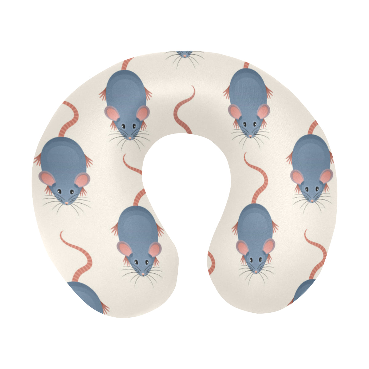 Rat Pattern Print Design 03 U-Shaped Travel Neck Pillow