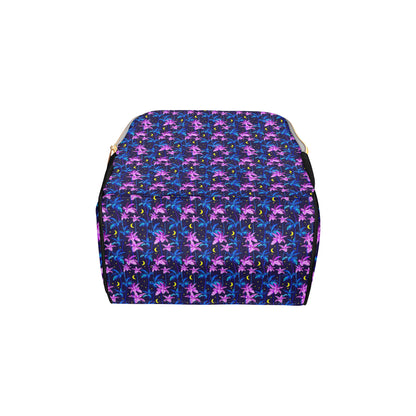 Palm Tree Night Scene Design Print Diaper Bag Backpack