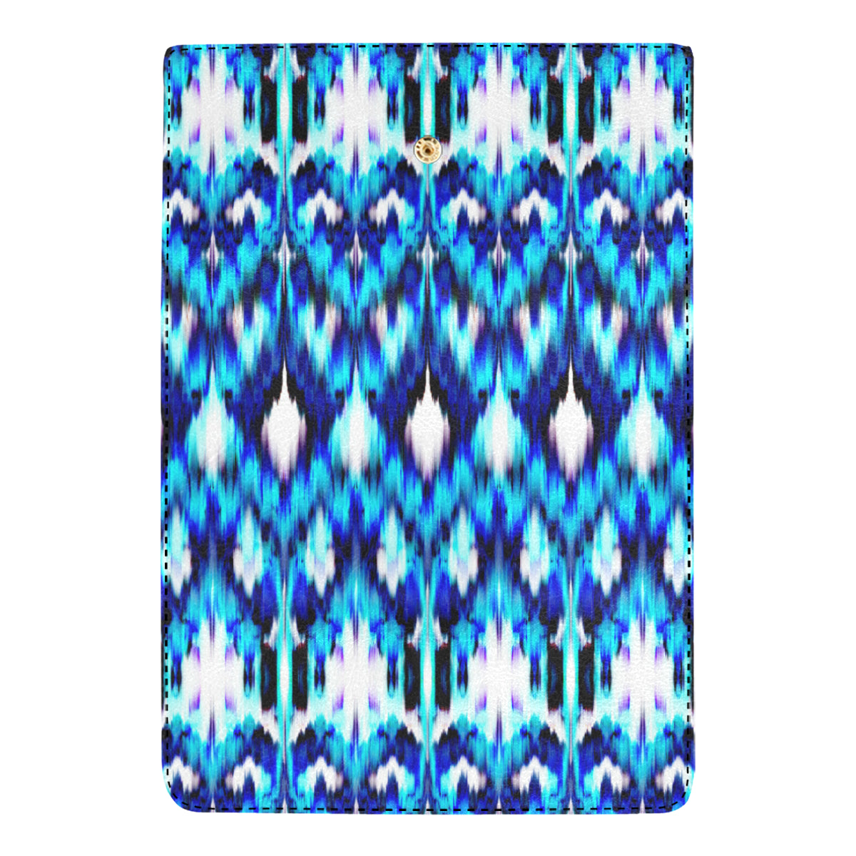 Ikat Blue Pattern Print Design 01 Women's Trifold Wallet