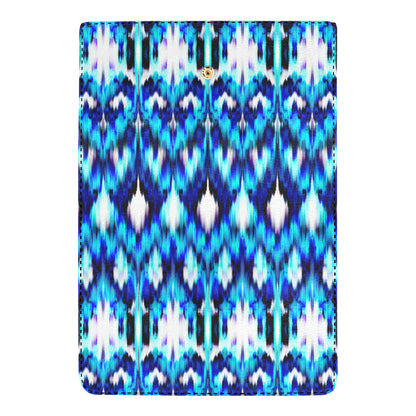 Ikat Blue Pattern Print Design 01 Women's Trifold Wallet