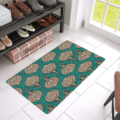 Boho Head Elephant Rubber Doormat