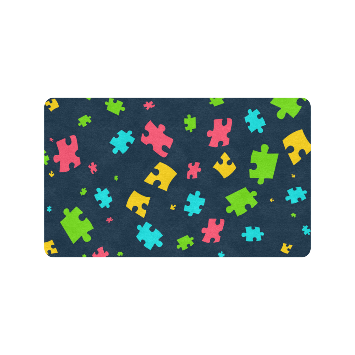 Autism Awareness Colorful Design Print Rubber Doormat