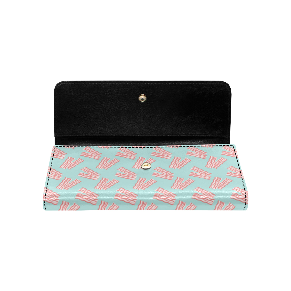 Bacon Pattern Print Design 04 Women's Trifold Wallet