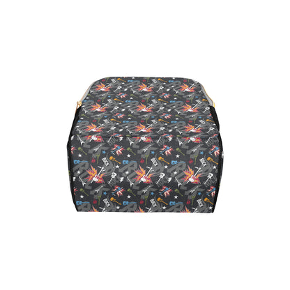 Rock and Roll Pattern Print Design A01 Diaper Bag Backpack