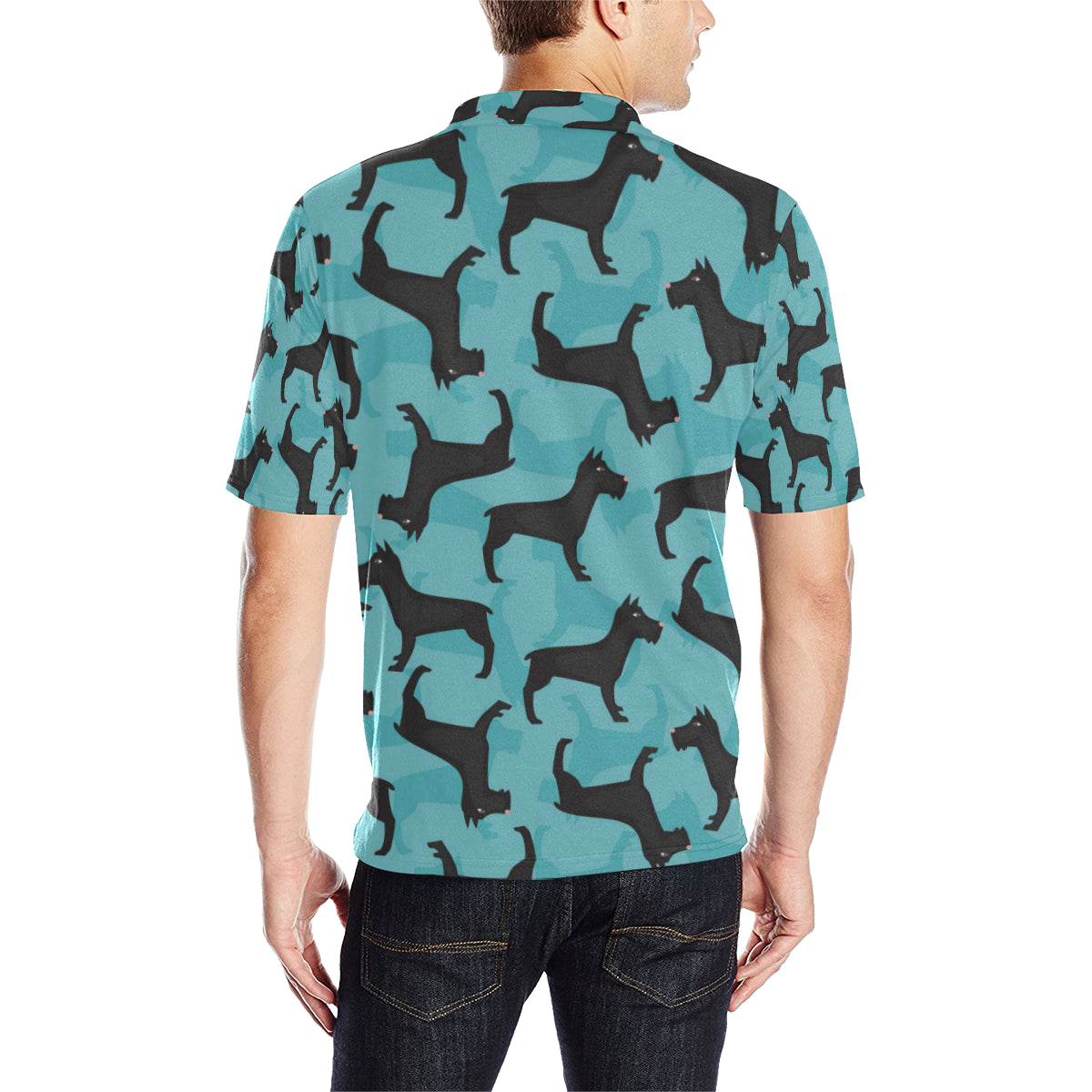 Schnauzers Pattern Print Design A01 Men Polo Shirt