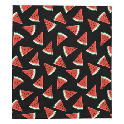 Watermelon Pattern Print Design WM01 Premium Quilt