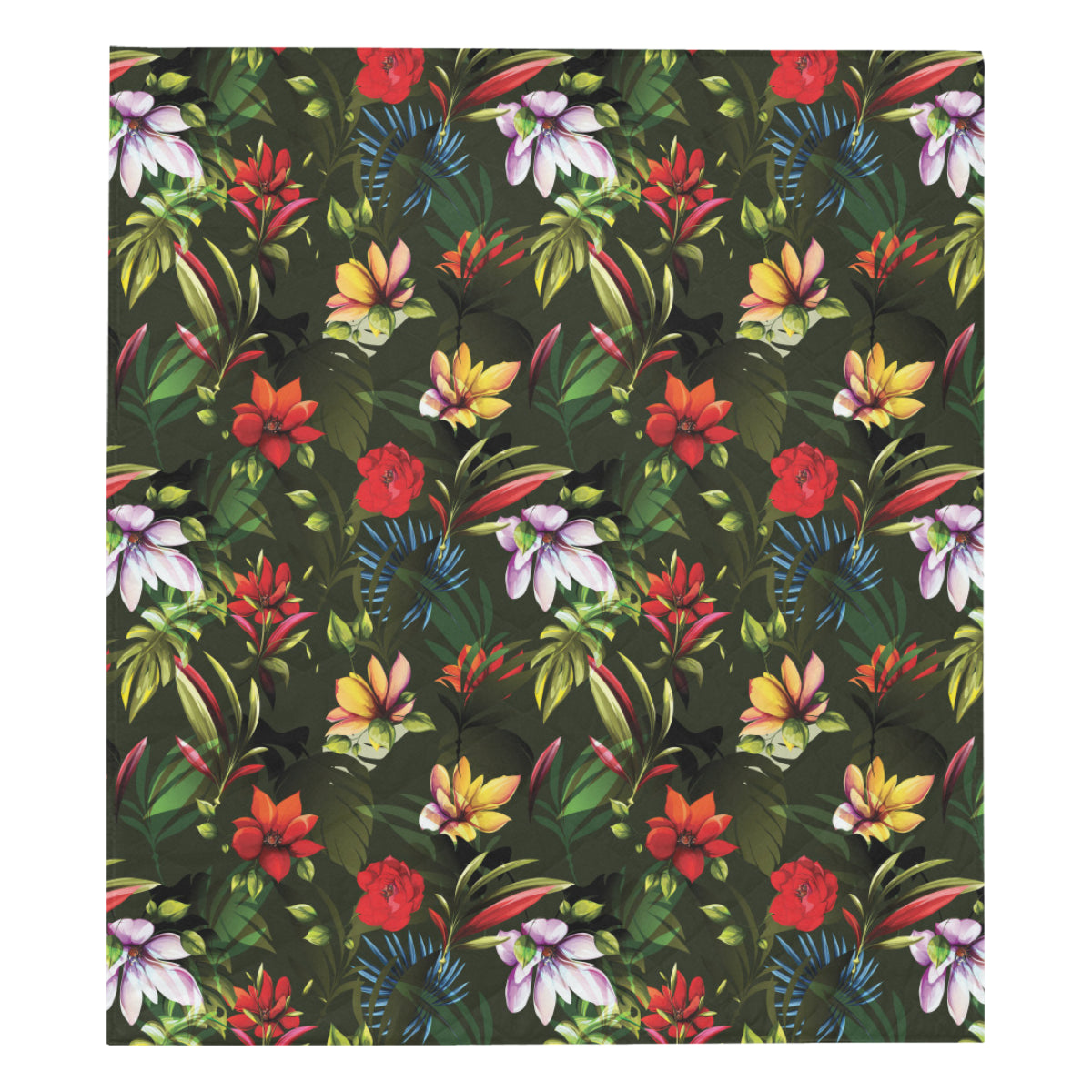 Magnolia Pattern Print Design 02 Premium Quilt