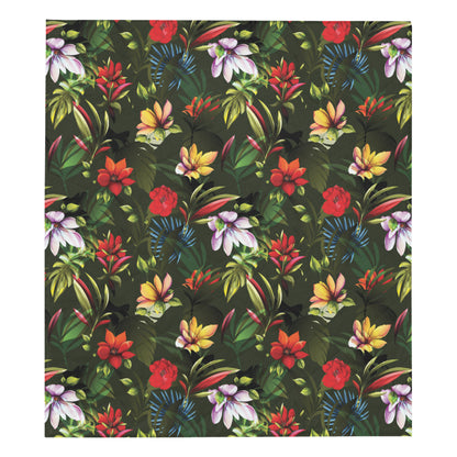 Magnolia Pattern Print Design 02 Premium Quilt