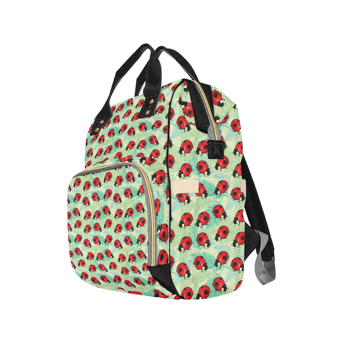 Ladybug Cute Print Pattern Diaper Bag Backpack