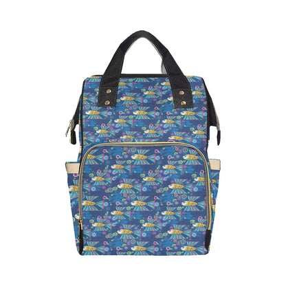 Flying Fish Pattern Print Design 01 Diaper Bag Backpack