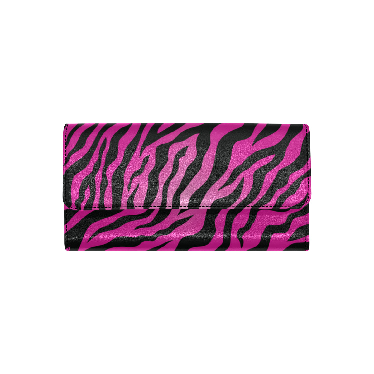 Pink Zebra Women's Trifold Wallet