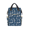 Shark Action Pattern Diaper Bag Backpack