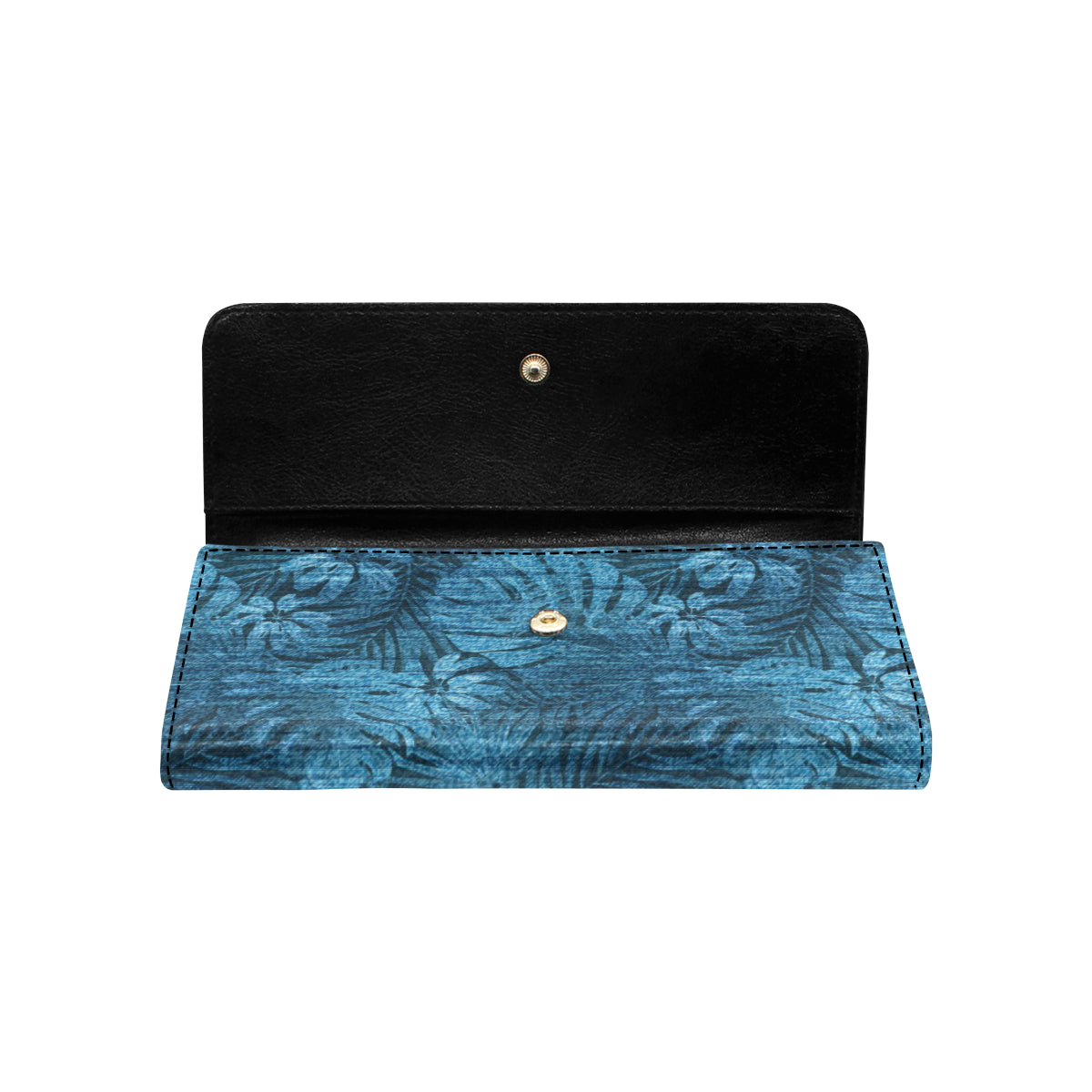 Jean Tropical Pattern Print Design 04 Women's Trifold Wallet