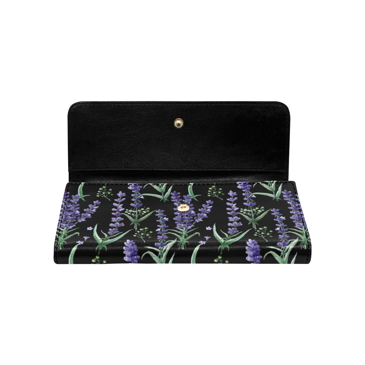 Lavender Pattern Print Design LV01 Women's Trifold Wallet