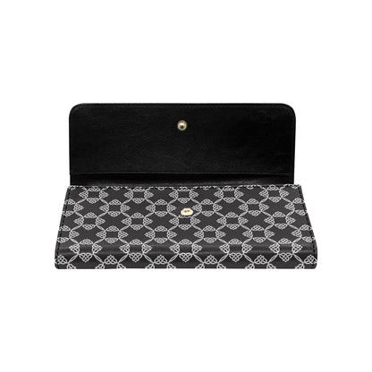 Celtic Pattern Print Design 06 Women's Trifold Wallet