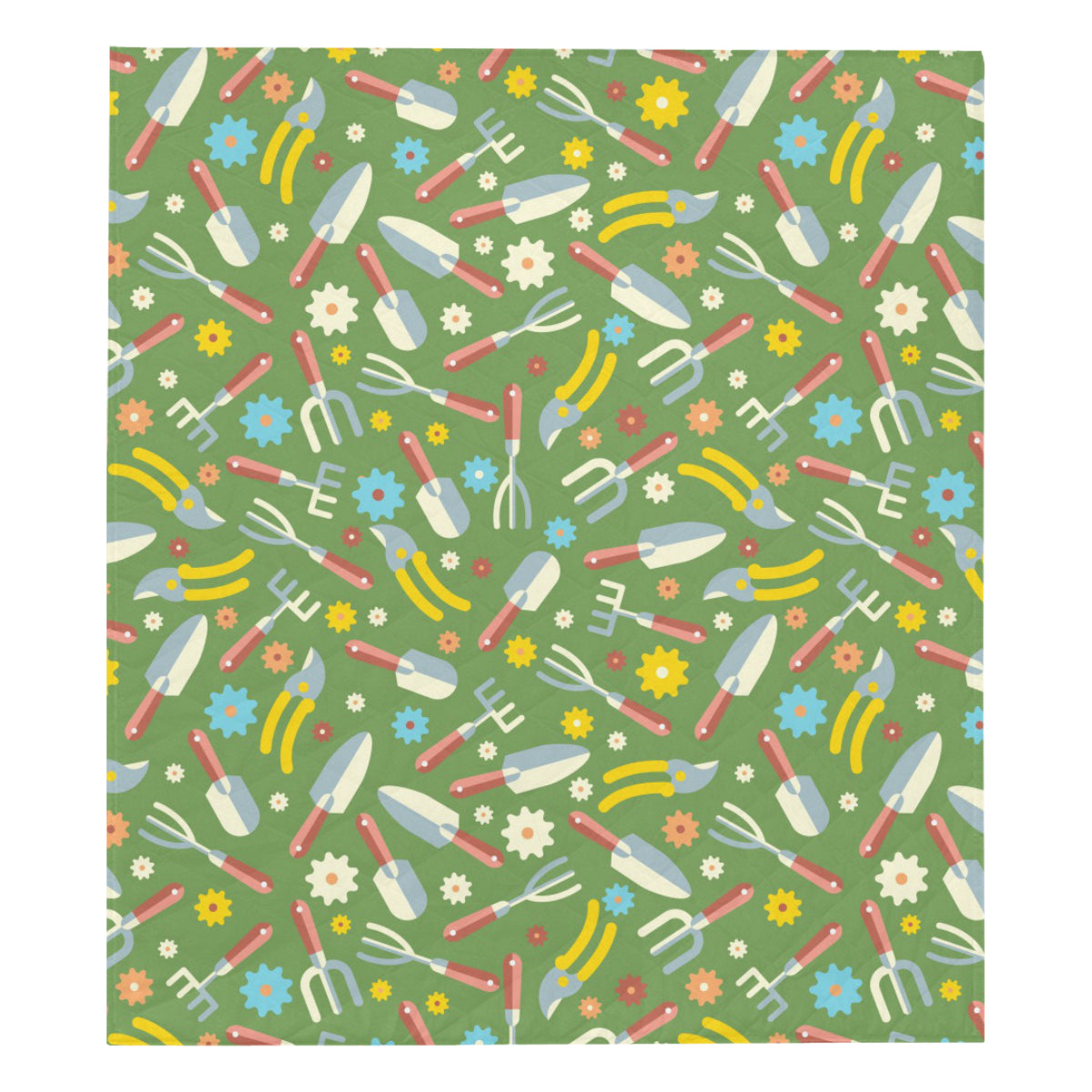 Gardening Pattern Print Design G06 Premium Quilt