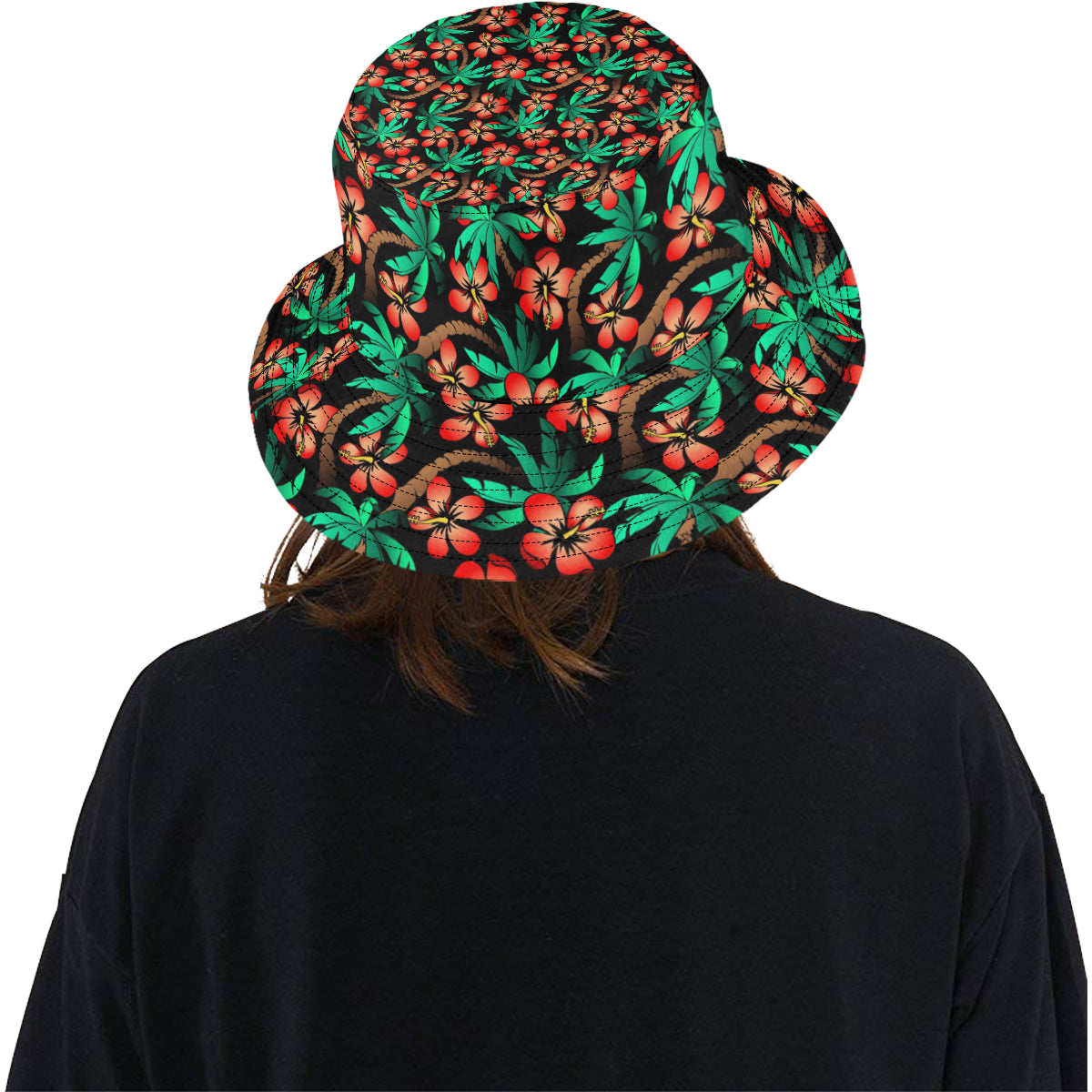 Hawaiian Themed Pattern Print Design H022 Unisex Bucket Hat