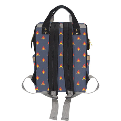 Campfire Pattern Print Design 02 Diaper Bag Backpack
