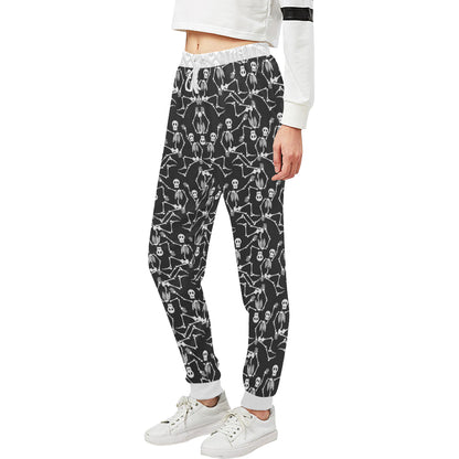 Skeleton Themed Print Unisex Sweatpants