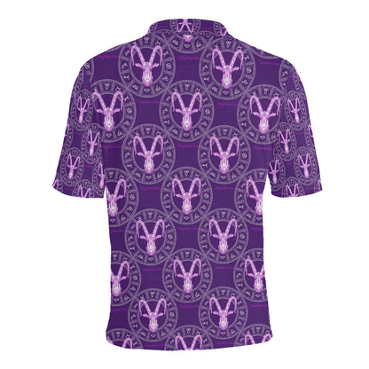 Capricorn Zodiac Pattern Print Design 04 Men Polo Shirt