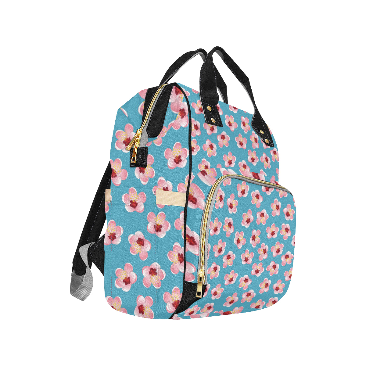 Cherry Blossom Pattern Print Design CB09 Diaper Bag Backpack