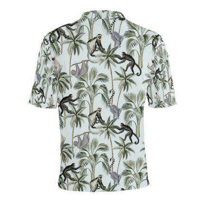 Rainforest Pattern Print Design RF04 Men Polo Shirt