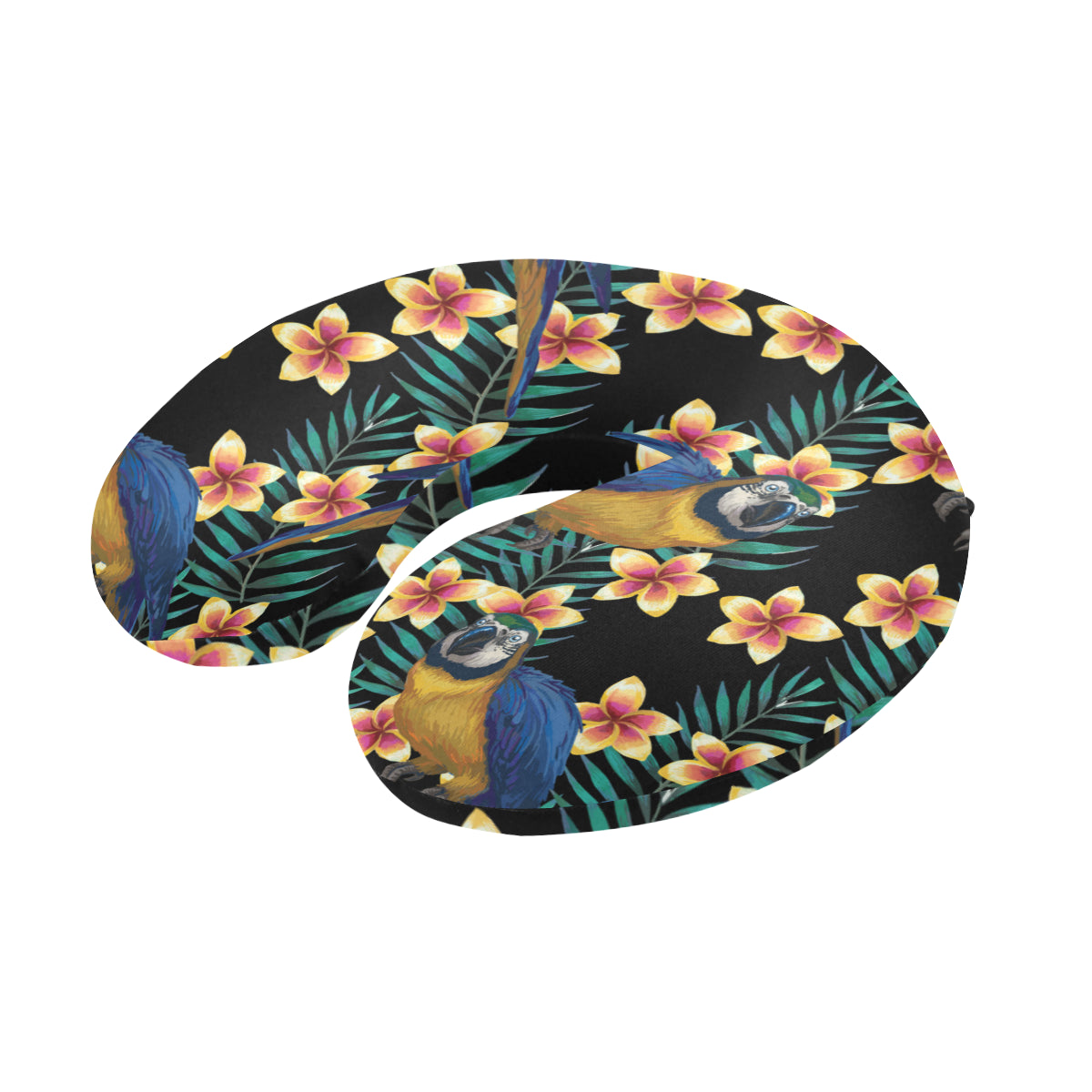 Macaw Pattern Print Design 01 U-Shaped Travel Neck Pillow