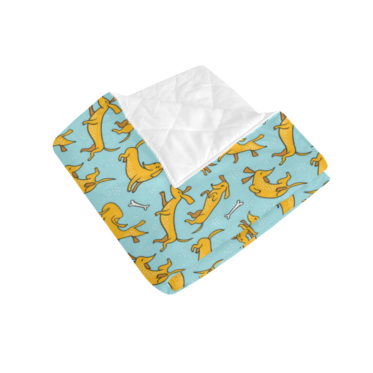 Dachshund Pattern Print Design 08 Premium Quilt