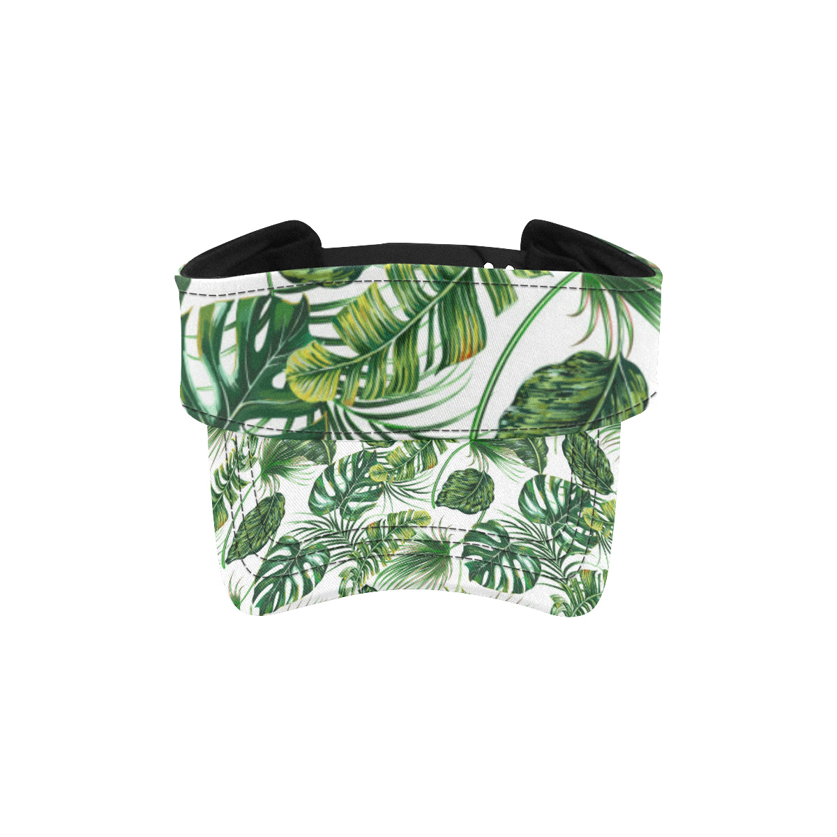 Green Pattern Tropical Palm Leaves Unisex Sun Visor