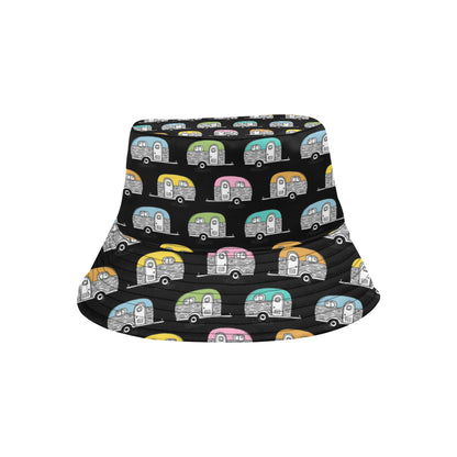 Camper Pattern Camping Themed No 2 Print Unisex Bucket Hat