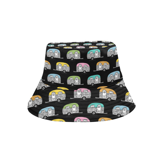 Camper Pattern Camping Themed No 2 Print Unisex Bucket Hat