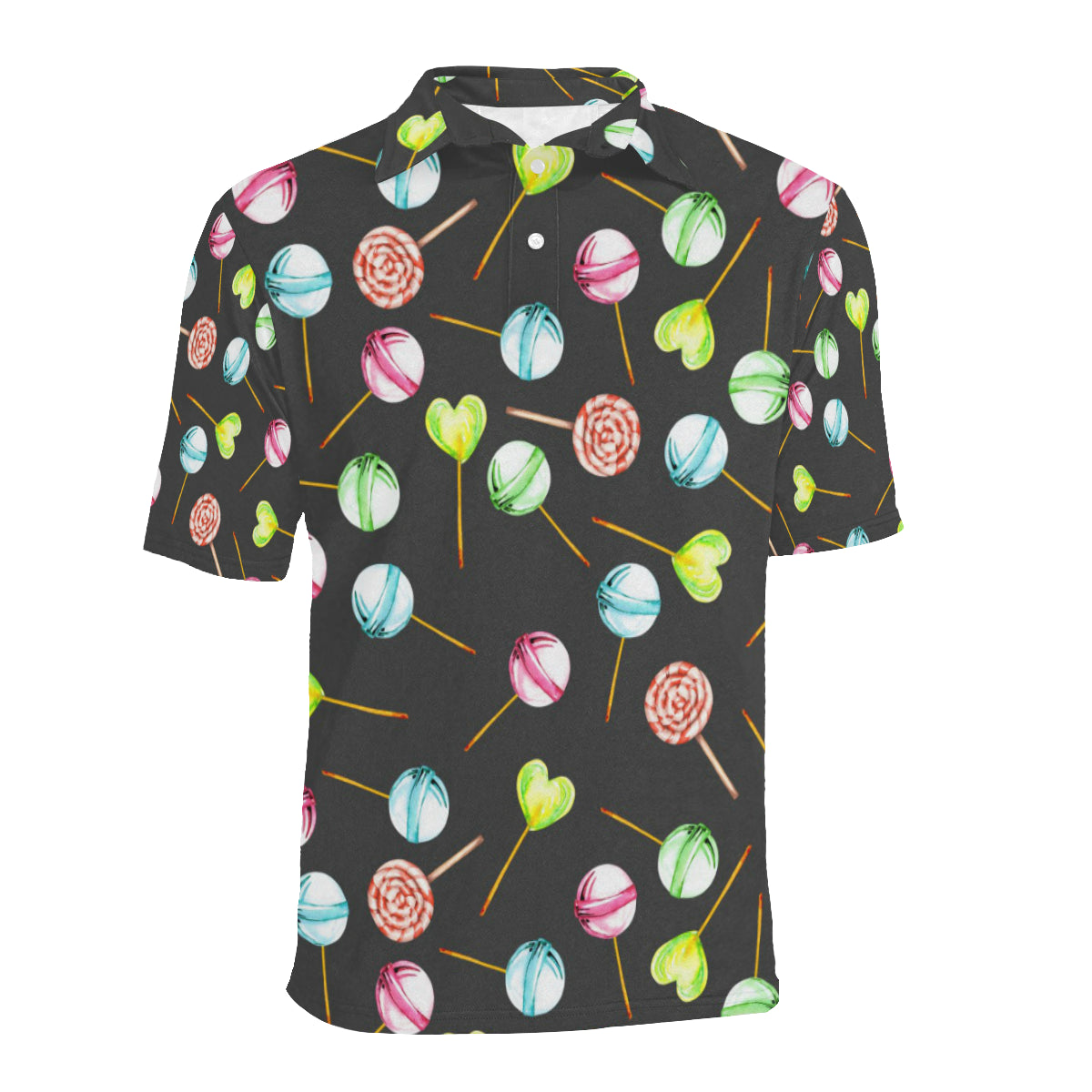 Lollipop Pattern Print Design LL02 Men Polo Shirt