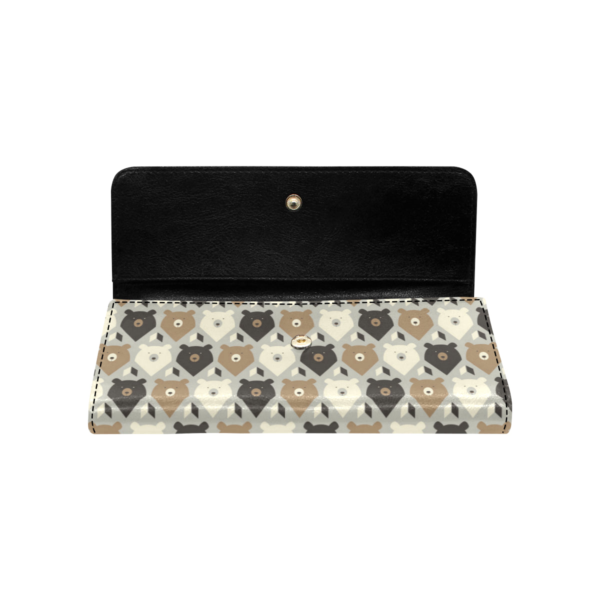 Bear Pattern Print Design 04 Women's Trifold Wallet