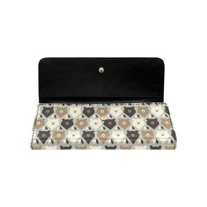 Bear Pattern Print Design 04 Women's Trifold Wallet