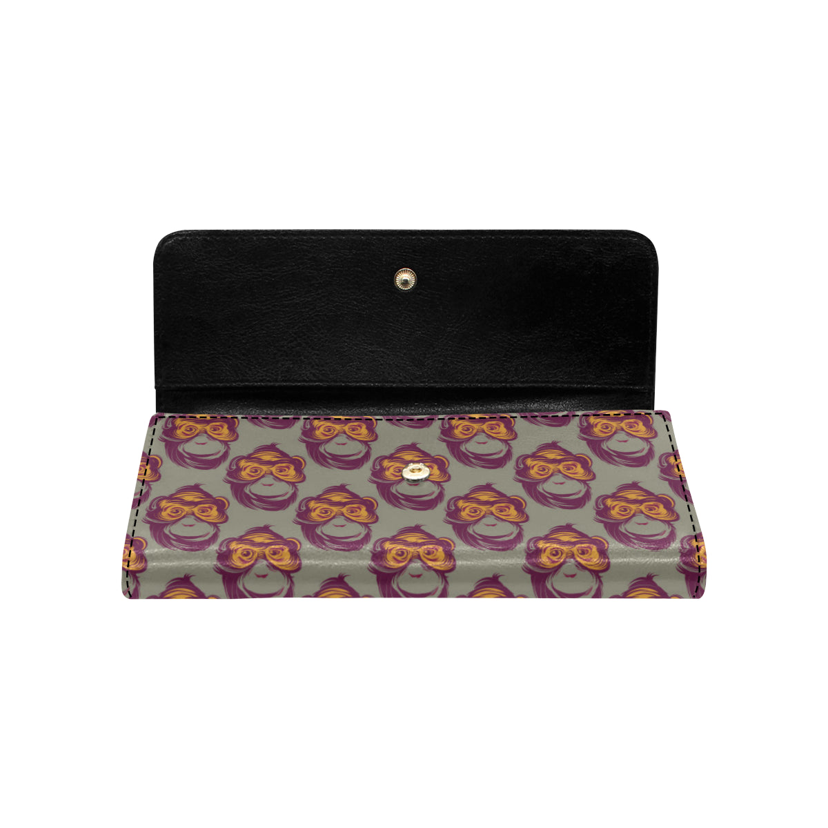 Chimpanzee Pattern Print Design 02 Women's Trifold Wallet