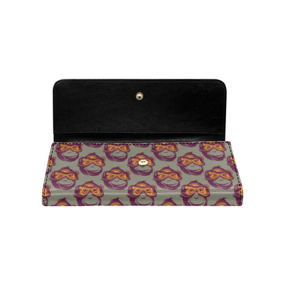 Chimpanzee Pattern Print Design 02 Women's Trifold Wallet