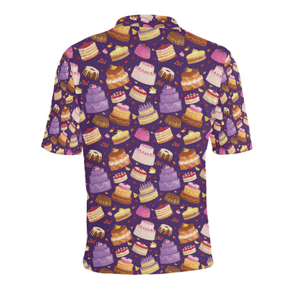 Cake Pattern Print Design 05 Men Polo Shirt