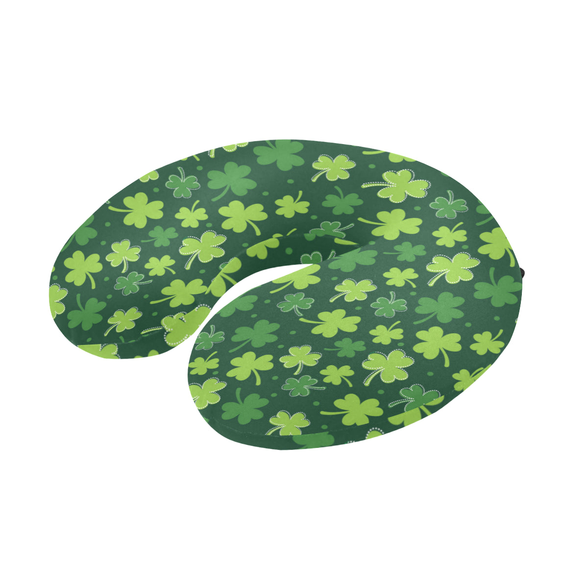 Clover Pattern Print Design 02 U-Shaped Travel Neck Pillow