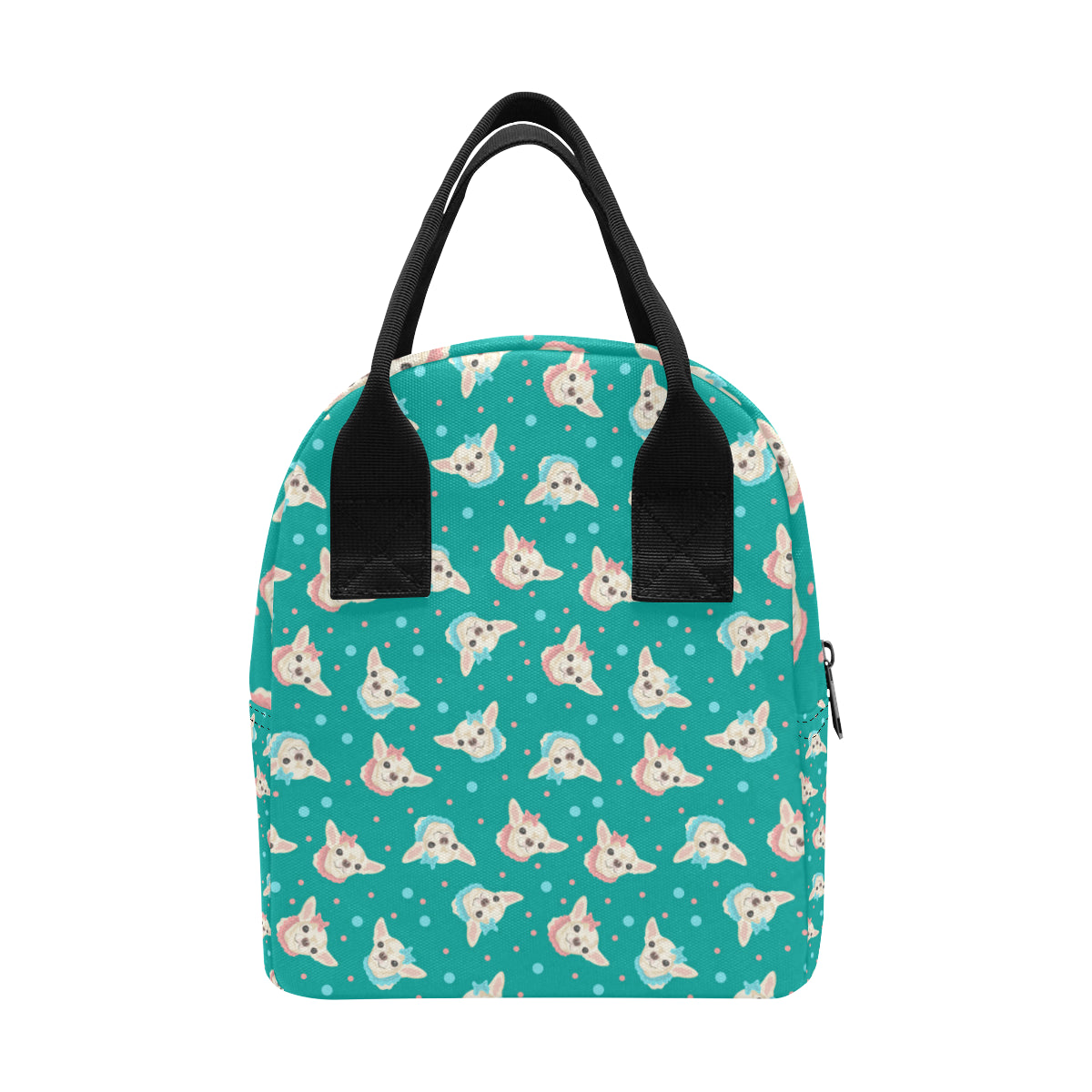 Chihuahua Polka Dot Pattern Insulated Lunch Bag