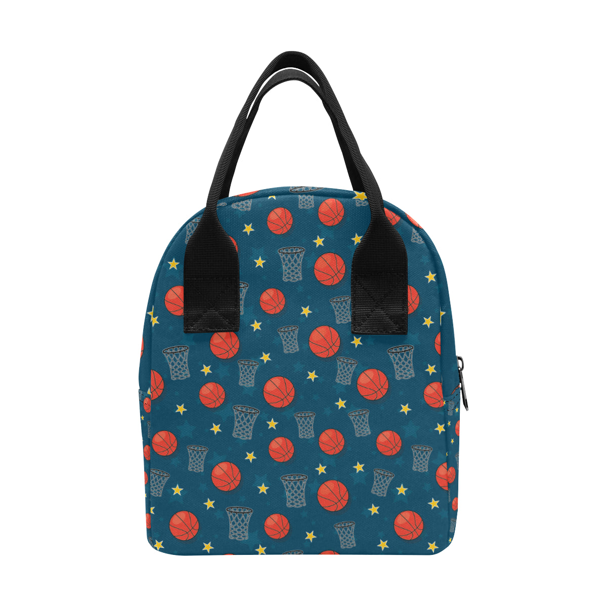 Basketball Classic Print Pattern Insulated Lunch Bag