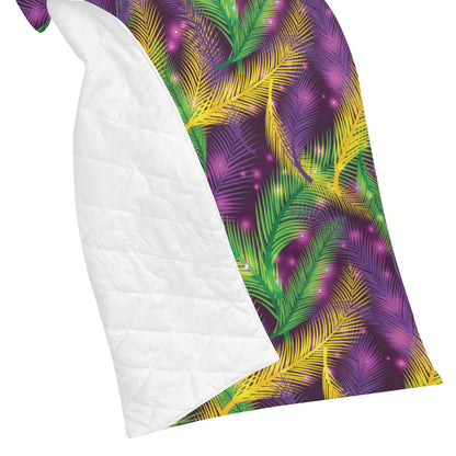 Mardi Gras Pattern Print Design 09 Premium Quilt