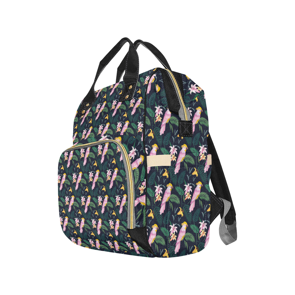 Cockatoo Pattern Print Design 03 Diaper Bag Backpack