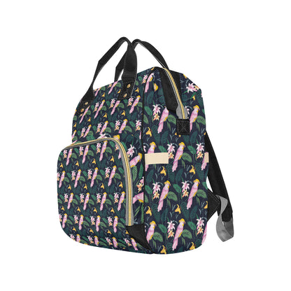 Cockatoo Pattern Print Design 03 Diaper Bag Backpack