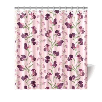Peony Pattern Print Design PE09 Shower Curtain