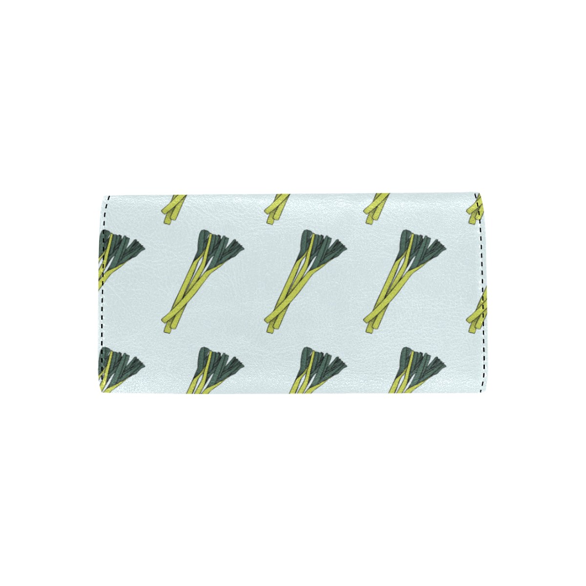 Leek Pattern Print Design 03 Women's Trifold Wallet