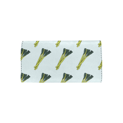 Leek Pattern Print Design 03 Women's Trifold Wallet